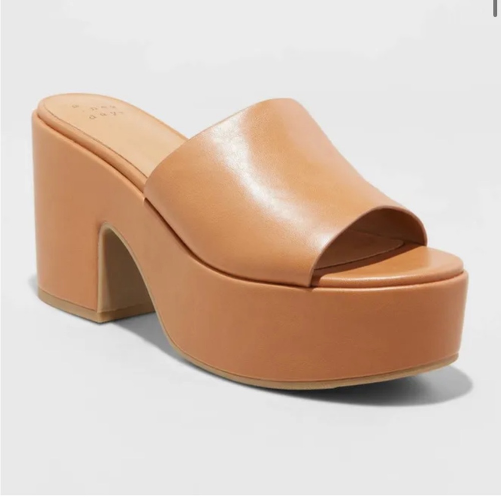 A New Day Women's Ricky Platform Heels With Memory Foam Insole, Size 9.5